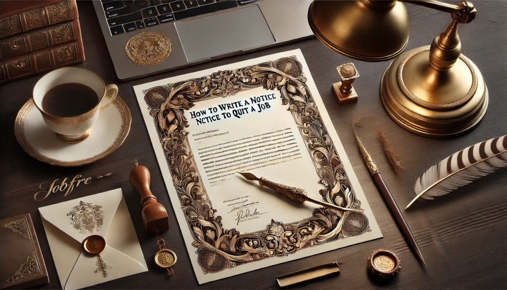 How To Write A Written Notice To Quit A Job
