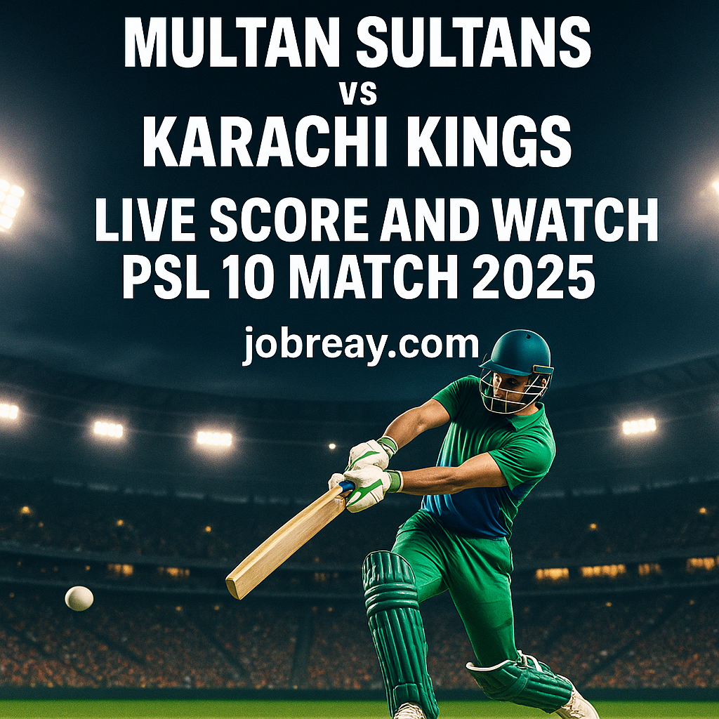 image of player and text Multan Sultans vs Karachi Kings: Live Score and Watch PSL 10 Match 2025